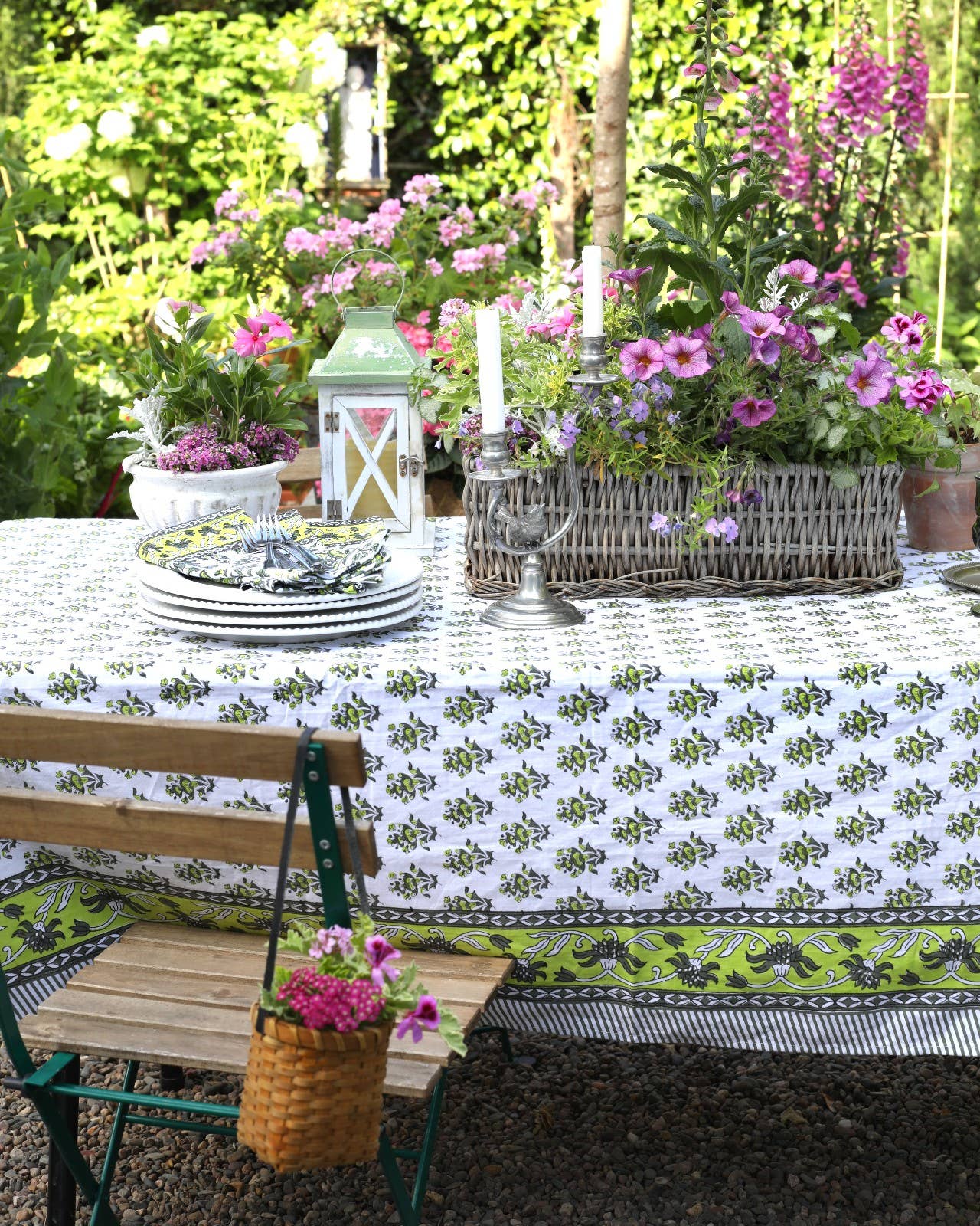 Tablecloth Gayatri Buti Olive: 60x60