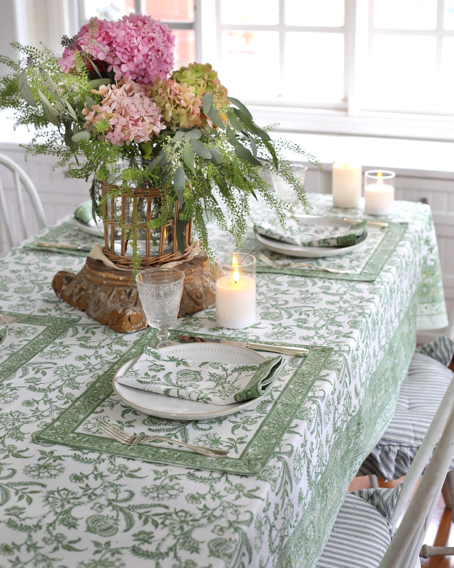 Tablecloth Lilibet Green: 60x60