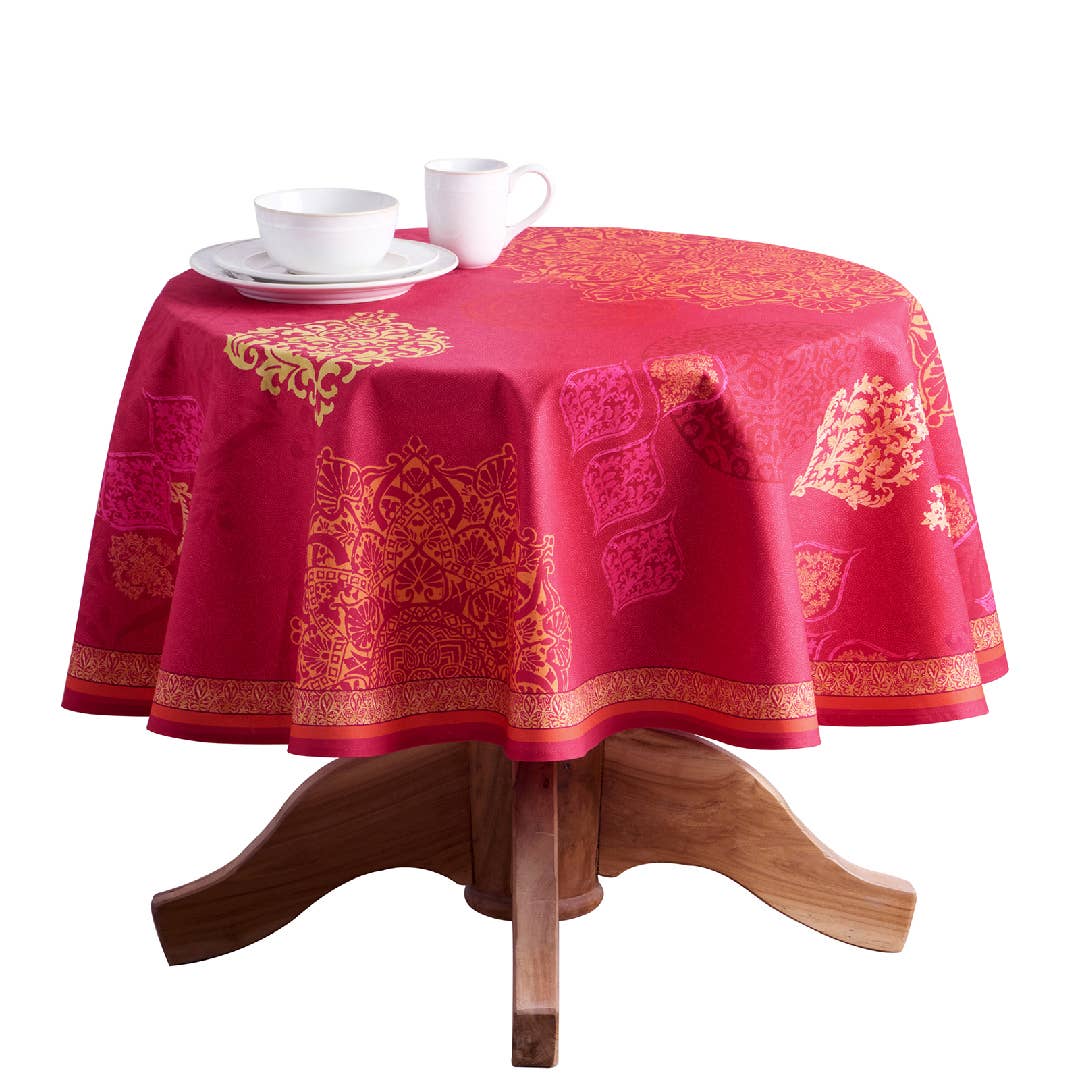 Tablecloths 100% Cotton - 3 Shapes - Versailles Fall: 60" x 60"