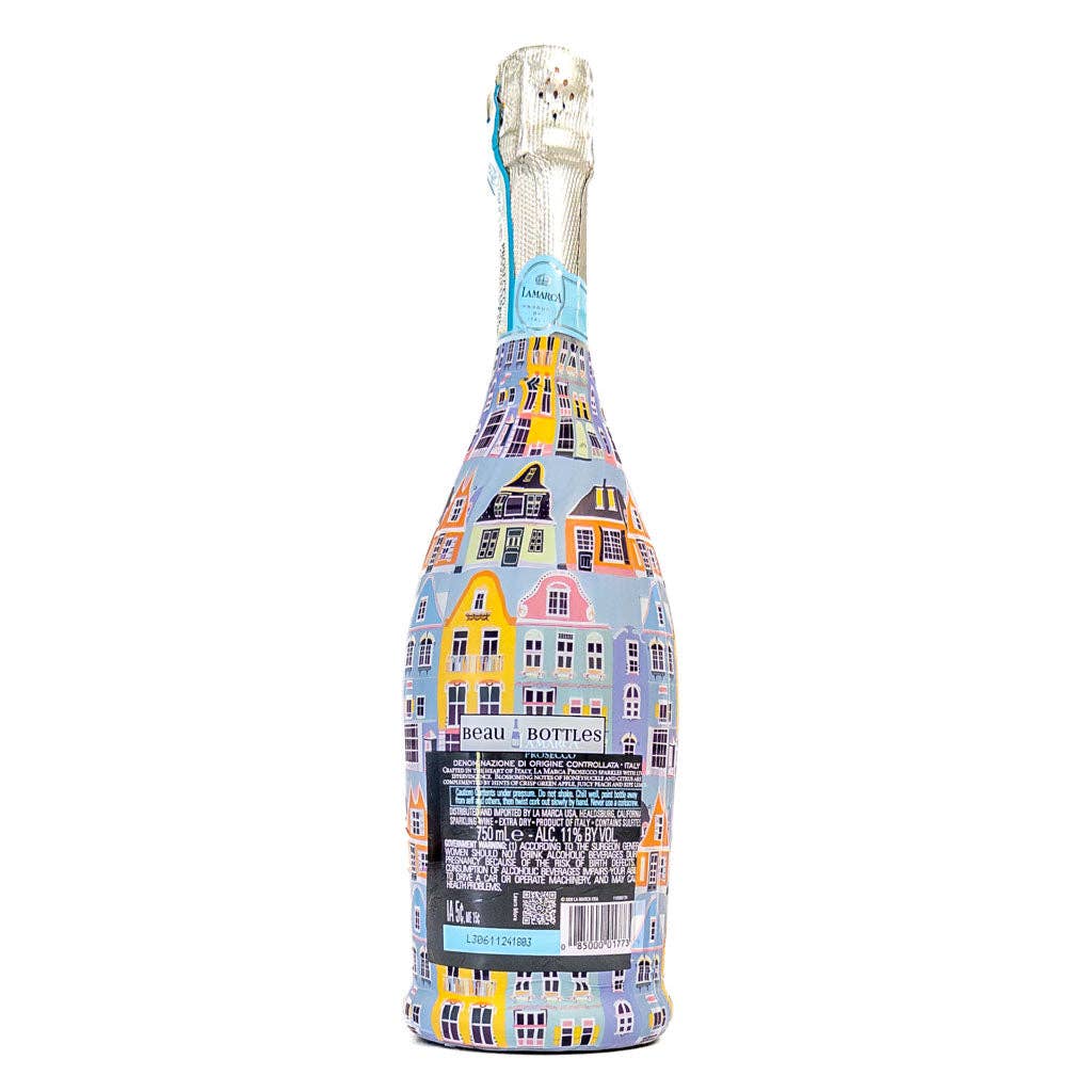 Beau Bottles Blue Row Houses - Prosecco Collection
