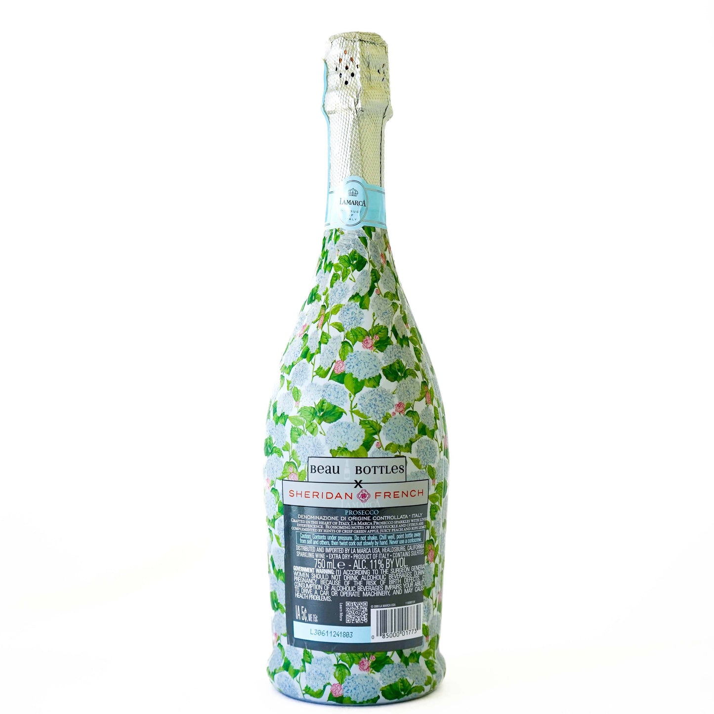 Beau Bottles x Sheridan French Collection - Classic Hydrangea - Prosecco Collection