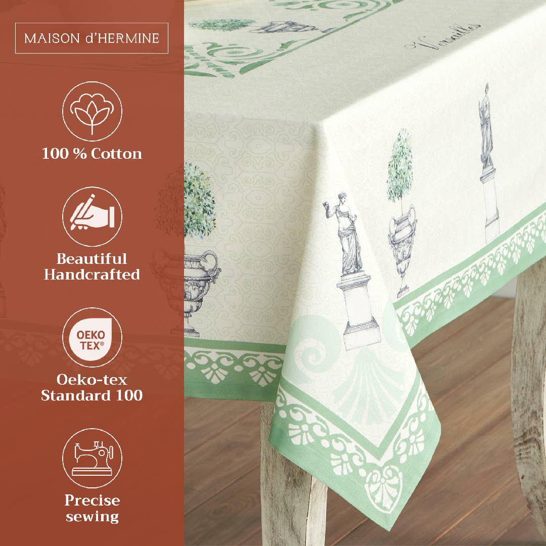 Tablecloths 100% Cotton - 3 Shapes - Jardin Du Roy: 54" x 54"