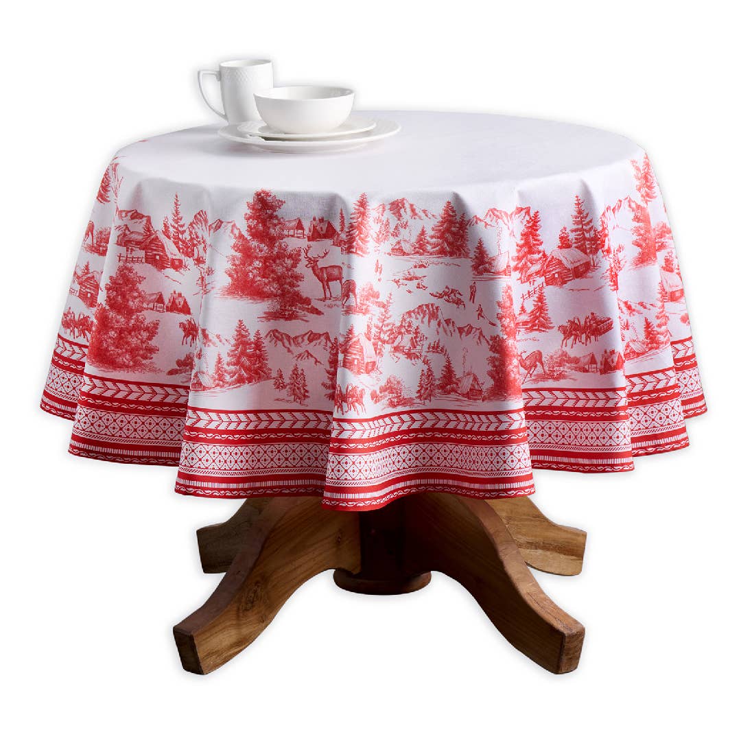 Tablecloths 100% Cotton - 3 Shapes - Winter Jouy: 54" x 54"