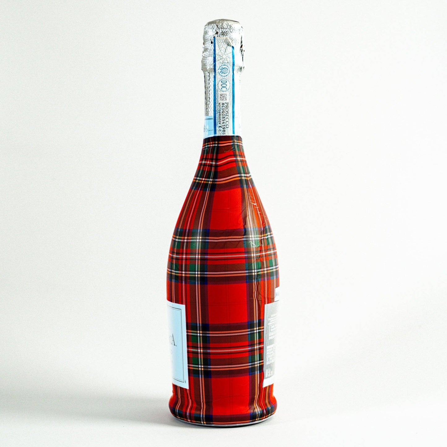 Beau Bottles Red and Green Christmas Tartan - Prosecco Collection