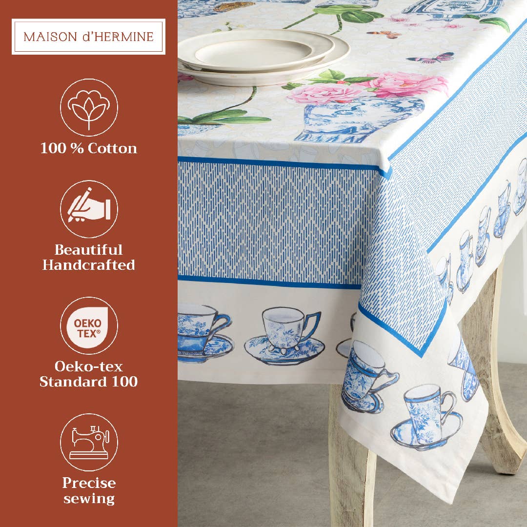 Tablecloths 100% Cotton - 3 Shapes - Canton: 60" x 60"