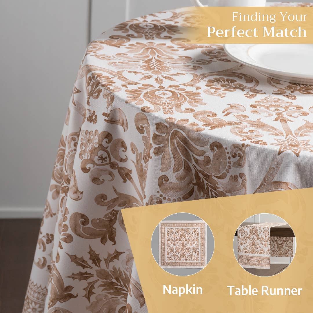 Tablecloths 100% Cotton - 3 Shapes - Allure Fall: 120" x 60"