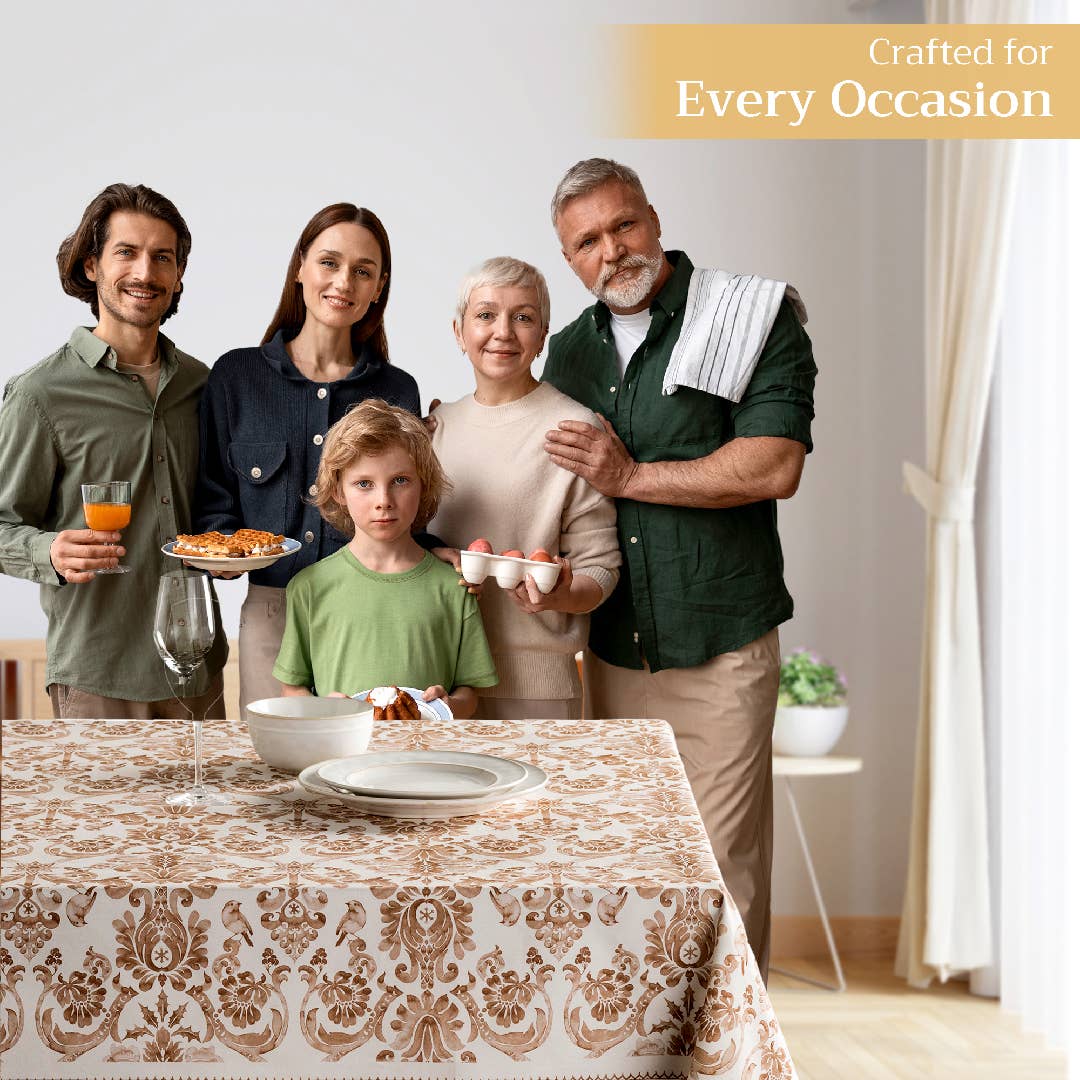 Tablecloths 100% Cotton - 3 Shapes - Allure Fall: 120" x 60"