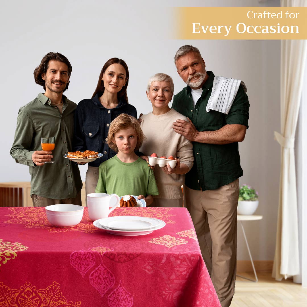 Tablecloths 100% Cotton - 3 Shapes - Versailles Fall: 60" x 60"