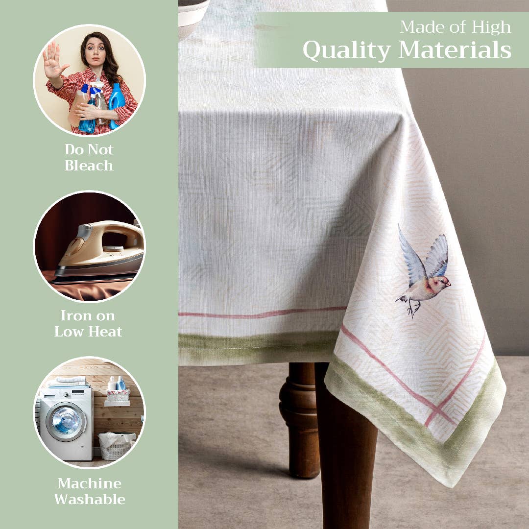 Tablecloths 100% Cotton - 3 Shapes - Flying Birds: 60" x 60"