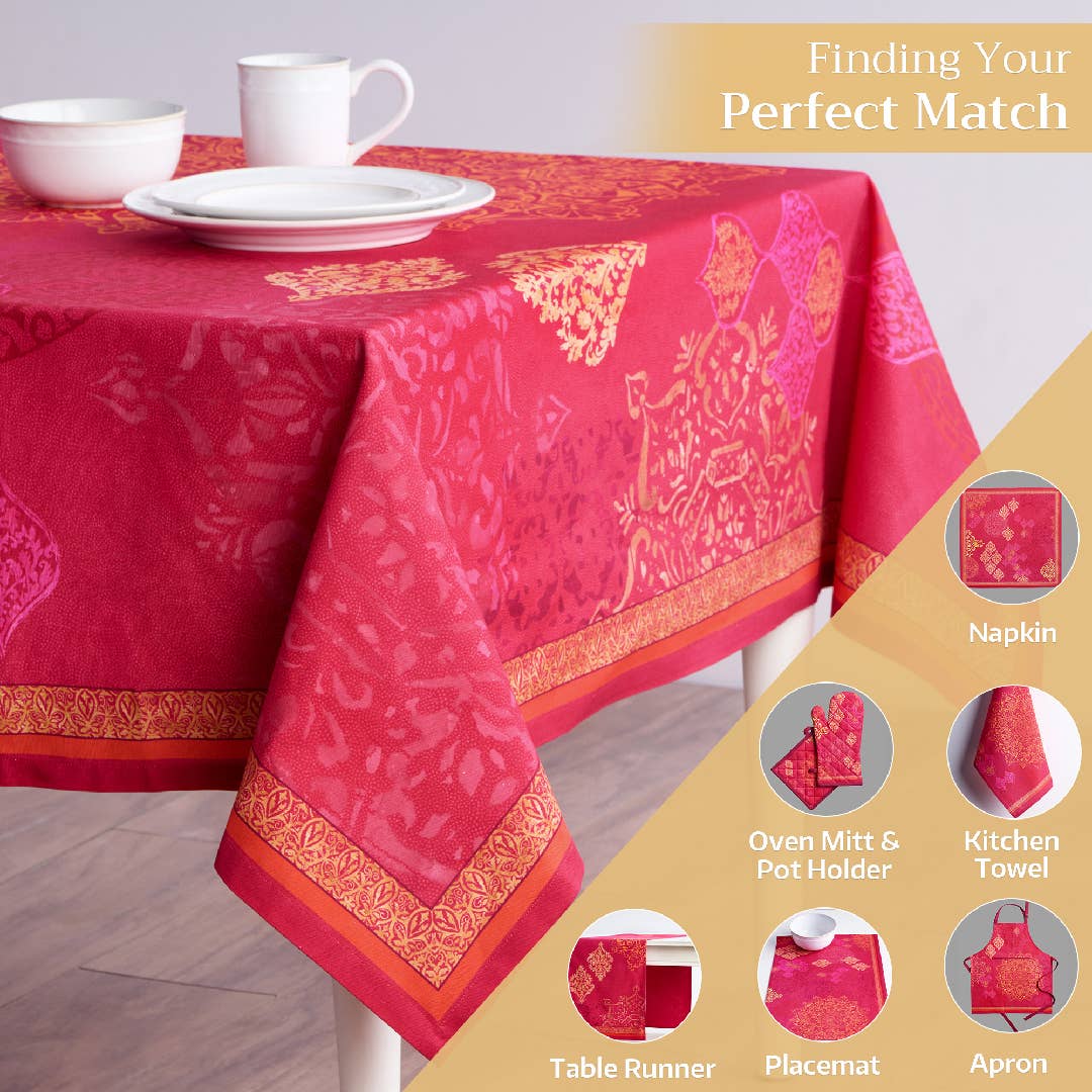 Tablecloths 100% Cotton - 3 Shapes - Versailles Fall: 60" x 60"