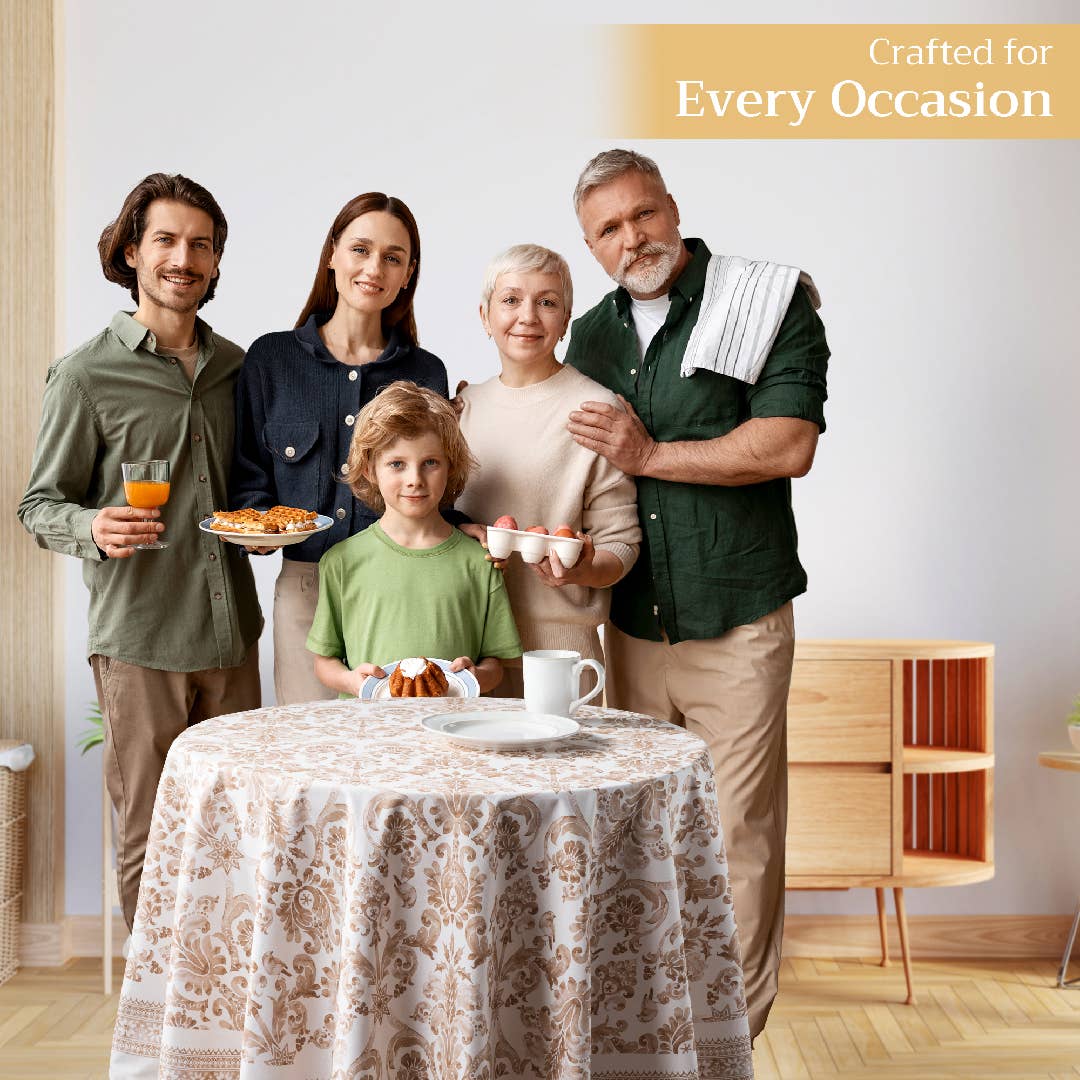 Tablecloths 100% Cotton - 3 Shapes - Allure Fall: 120" x 60"