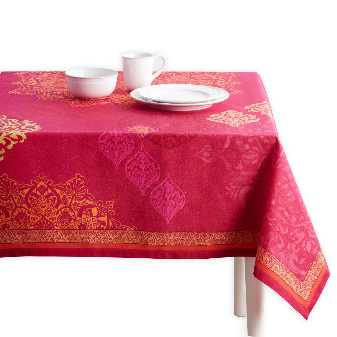 Tablecloths 100% Cotton - 3 Shapes - Versailles Fall: 60" x 60"