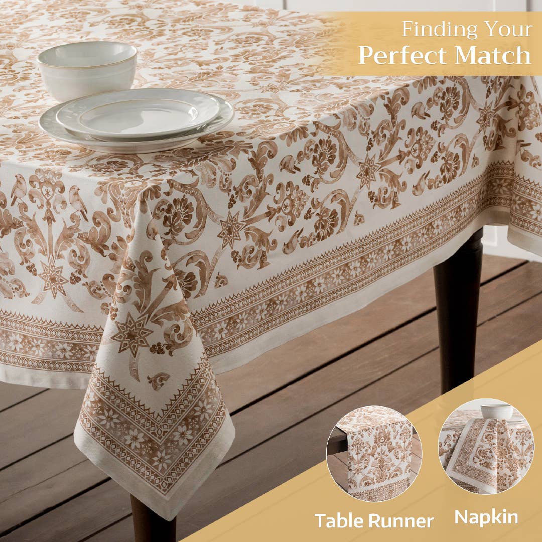 Tablecloths 100% Cotton - 3 Shapes - Allure Fall: 120" x 60"