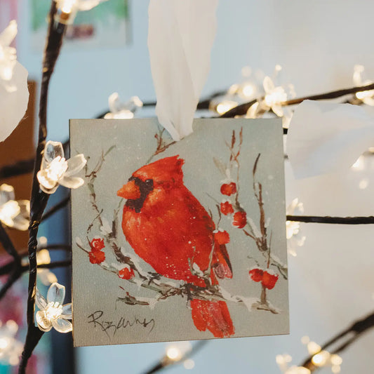 Cardinal in Berry Tree Ornament