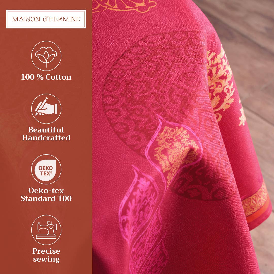 Tablecloths 100% Cotton - 3 Shapes - Versailles Fall: 60" x 60"