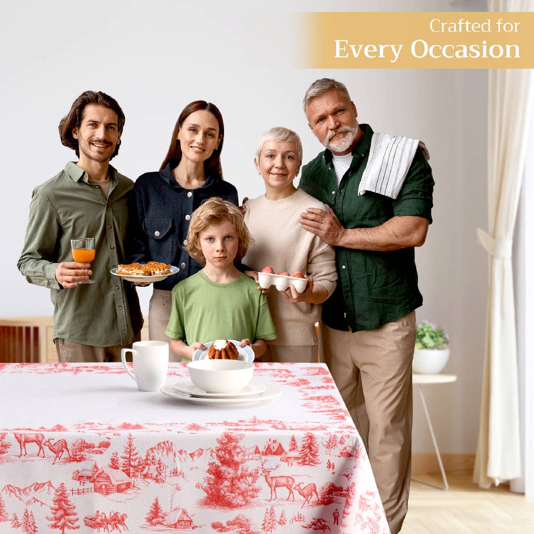 Tablecloths 100% Cotton - 3 Shapes - Winter Jouy: 54" x 54"