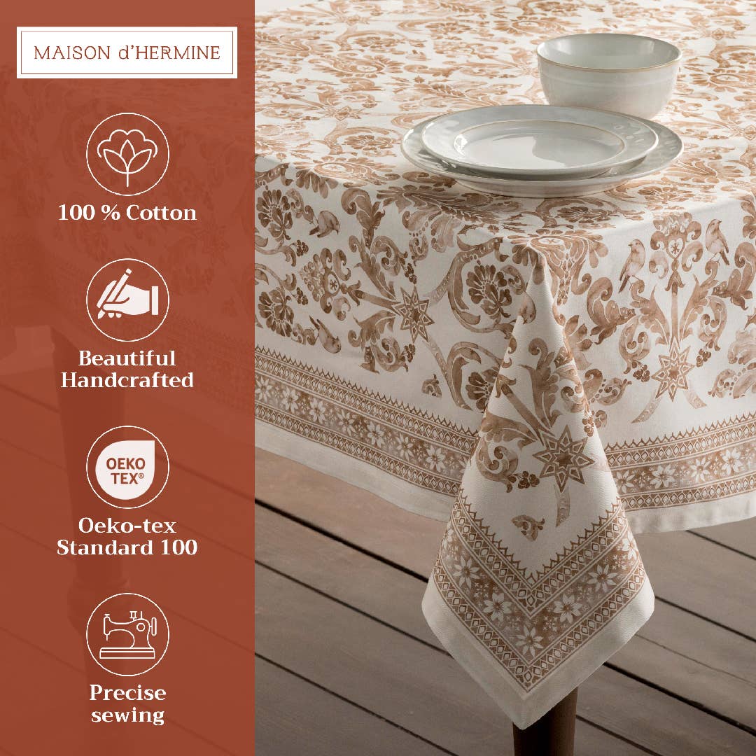 Tablecloths 100% Cotton - 3 Shapes - Allure Fall: 120" x 60"