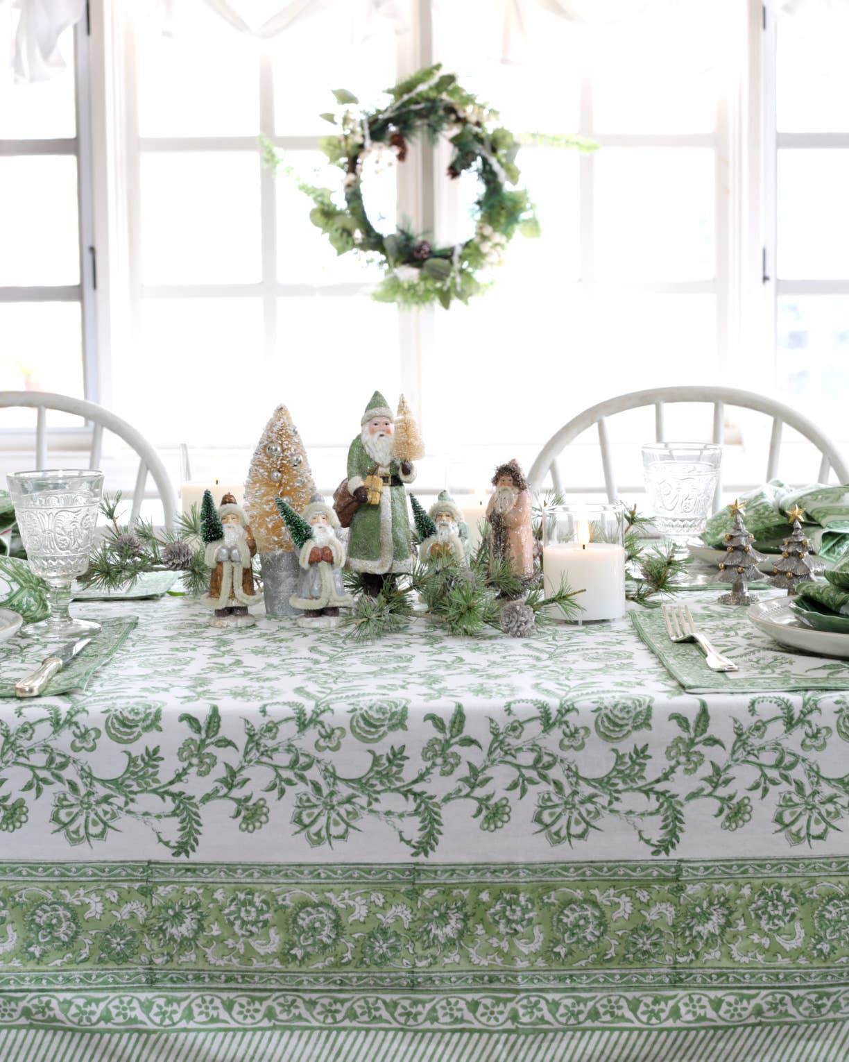 Tablecloth Lilibet Green: 60x60