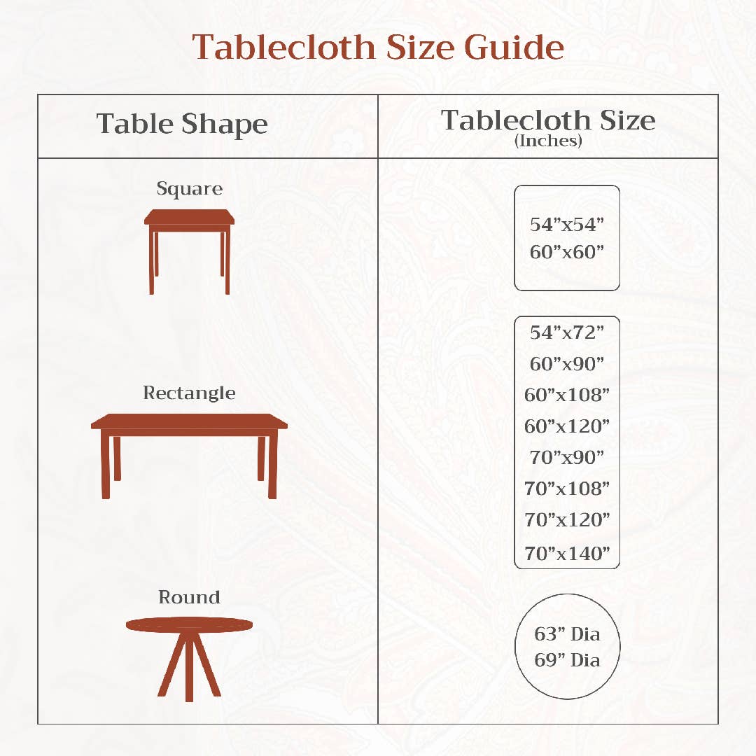 Tablecloths 100% Cotton - 3 Shapes - Jardin Du Roy: 54" x 54"
