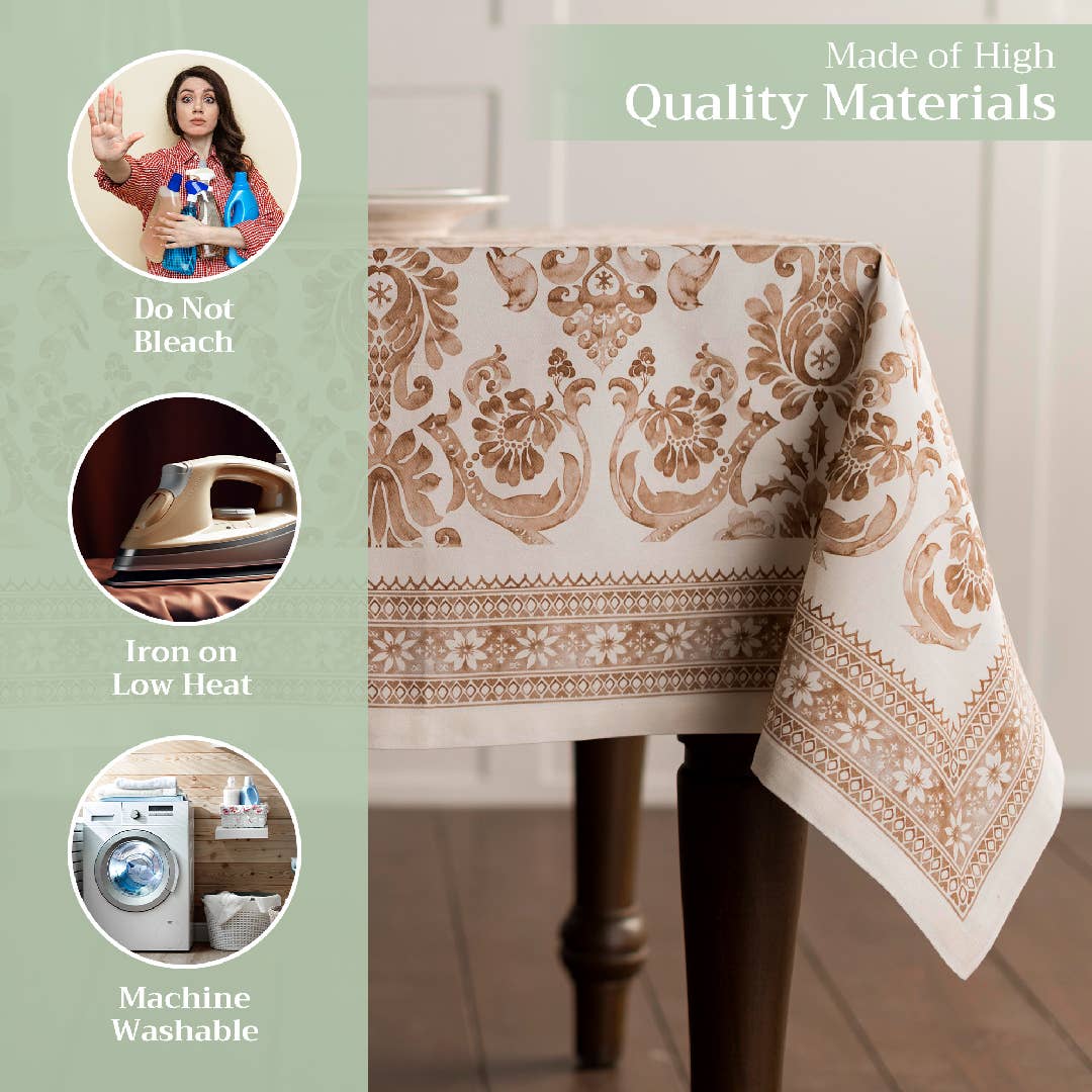 Tablecloths 100% Cotton - 3 Shapes - Allure Fall: 120" x 60"