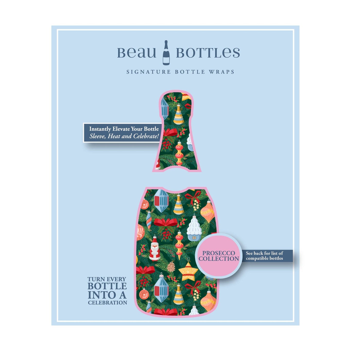 Beau Bottles Ornament Wonderland - Prosecco Collection