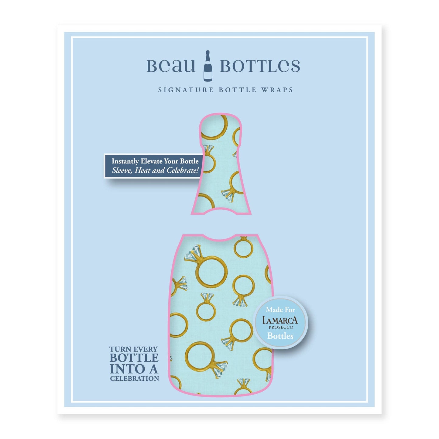 Beau Bottles Blue Engagement Ring - Prosecco Collection