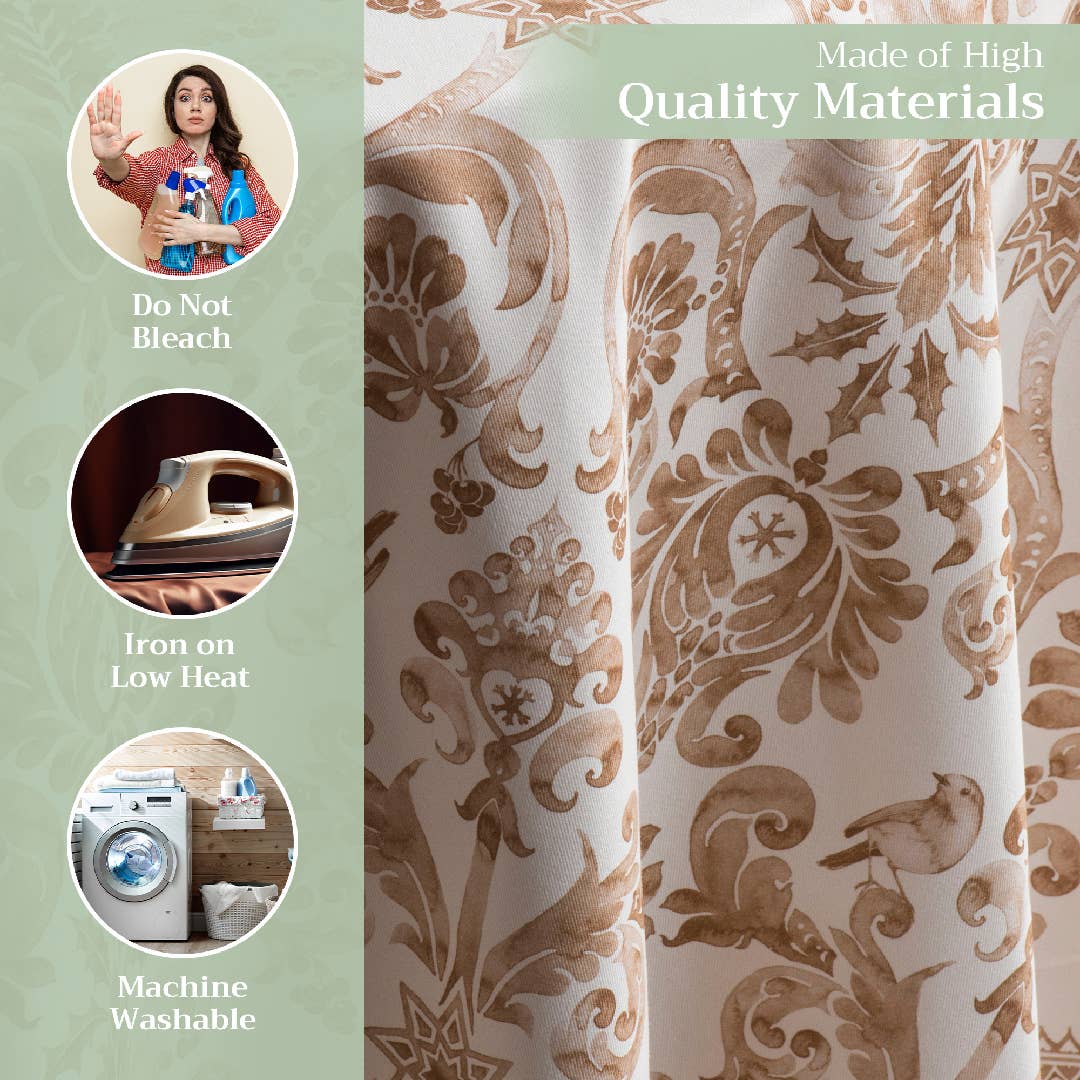 Tablecloths 100% Cotton - 3 Shapes - Allure Fall: 120" x 60"