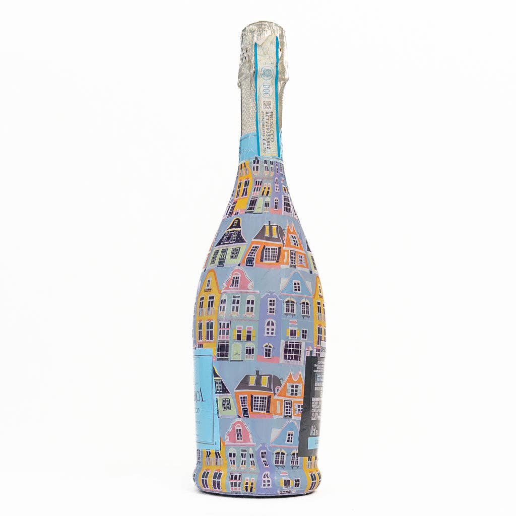 Beau Bottles Blue Row Houses - Prosecco Collection
