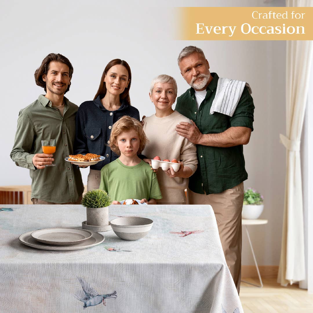 Tablecloths 100% Cotton - 3 Shapes - Flying Birds: 60" x 60"