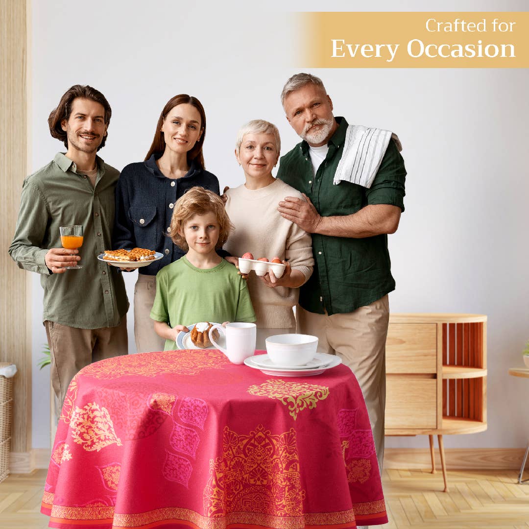 Tablecloths 100% Cotton - 3 Shapes - Versailles Fall: 60" x 60"