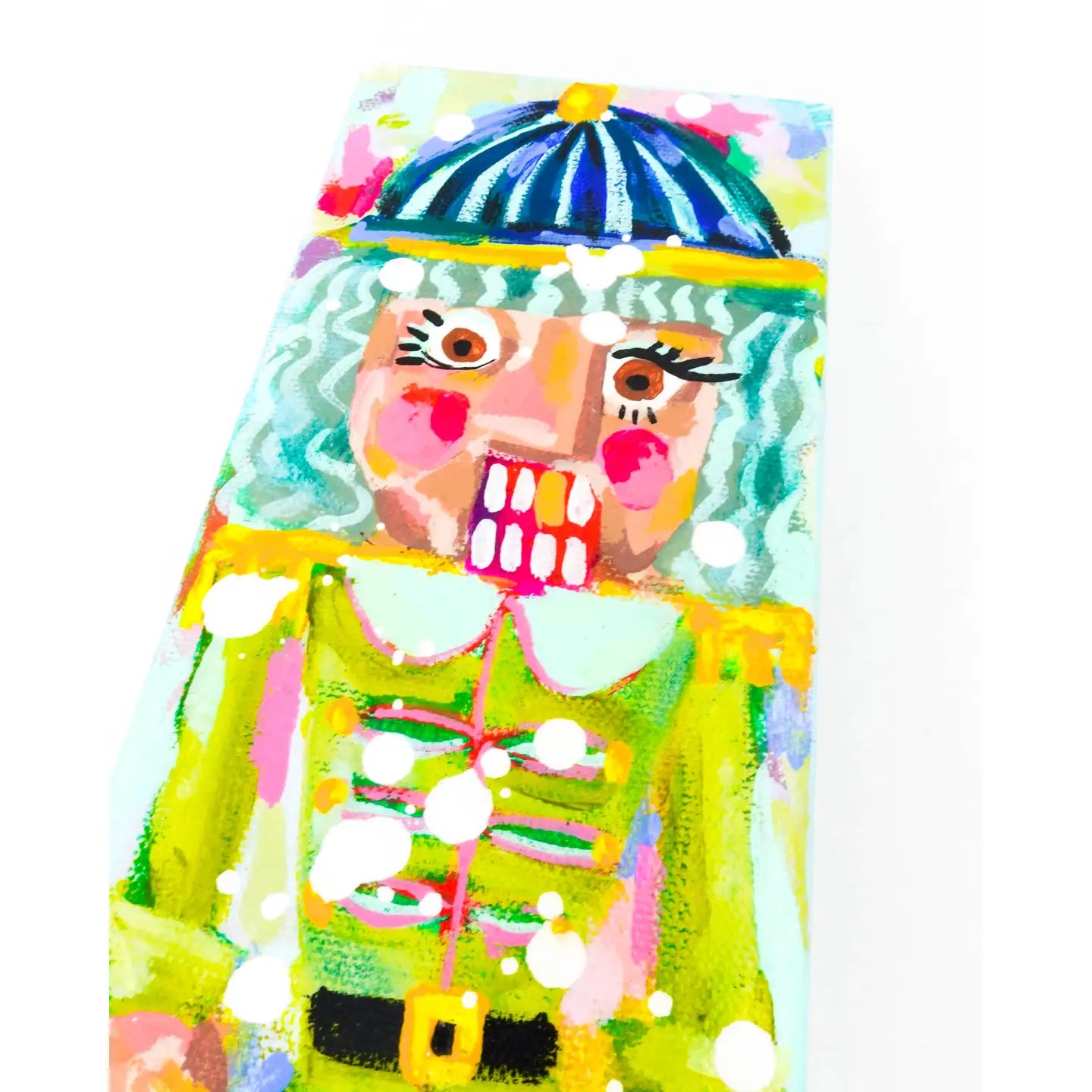 Mr. Greeny Nutcracker Painting 4x12