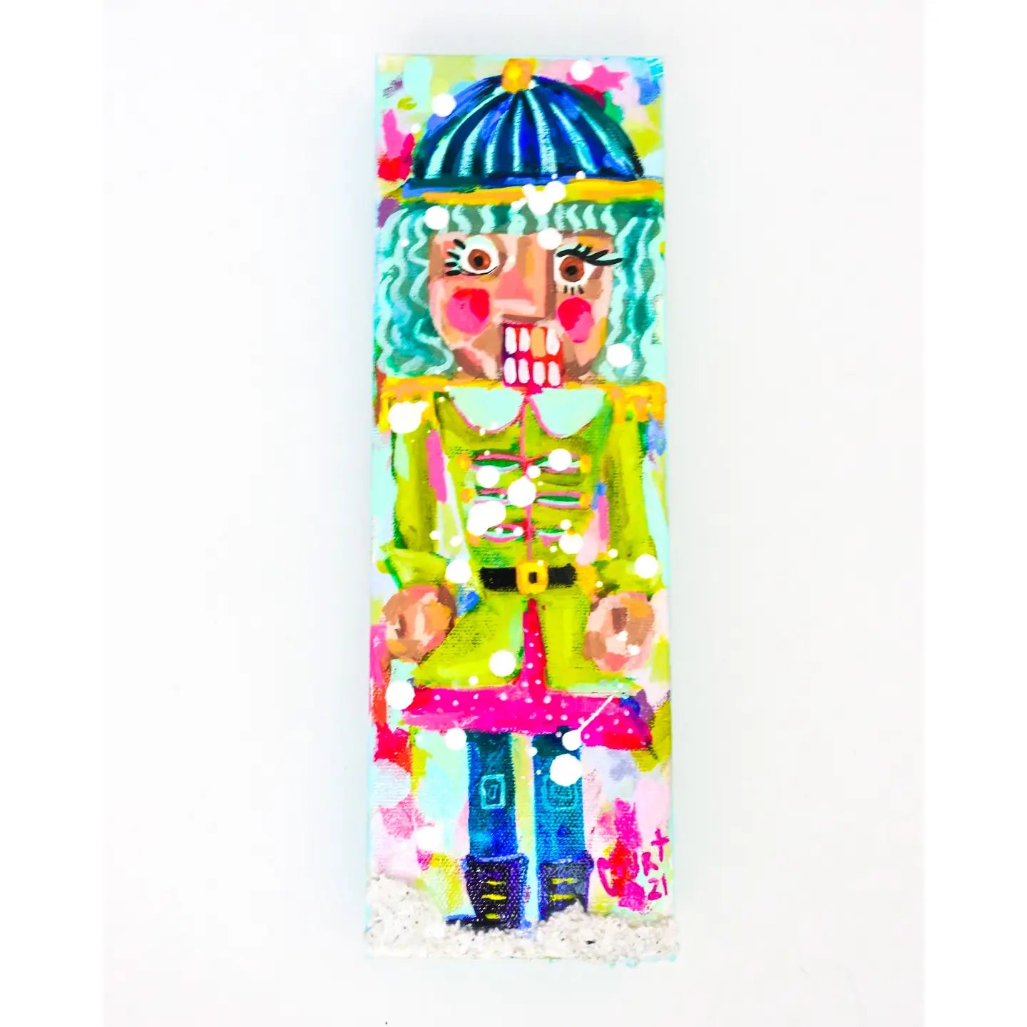 Mr. Greeny Nutcracker Painting 4x12