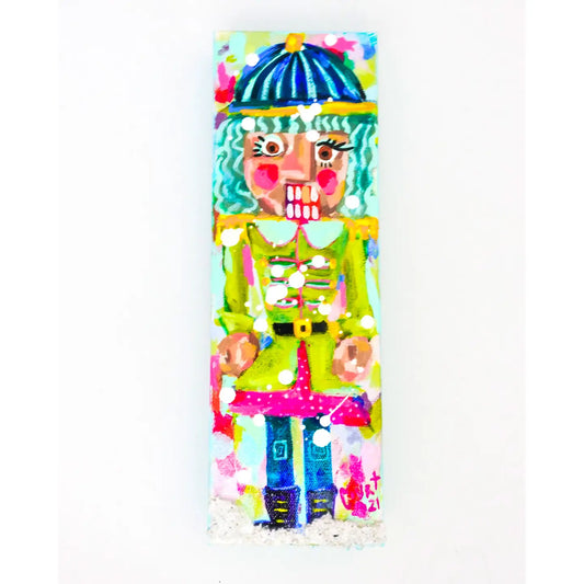 Mr. Greeny Nutcracker Painting 4x12