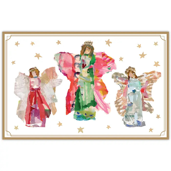 Roseanne Beck Red/Green/Blue Angel Trio Placemat